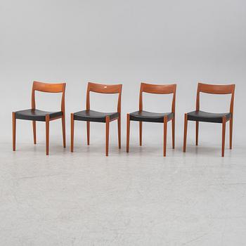 Yngve Ekström & Nils Jonsson, a set of four 'Kontiki' chairs, Bra Bohag, Troeds, 1960's.