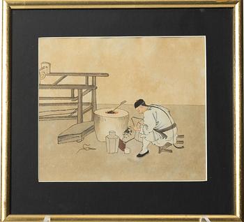 Unidentifed artist, 37 watercolours, China, 20th century.