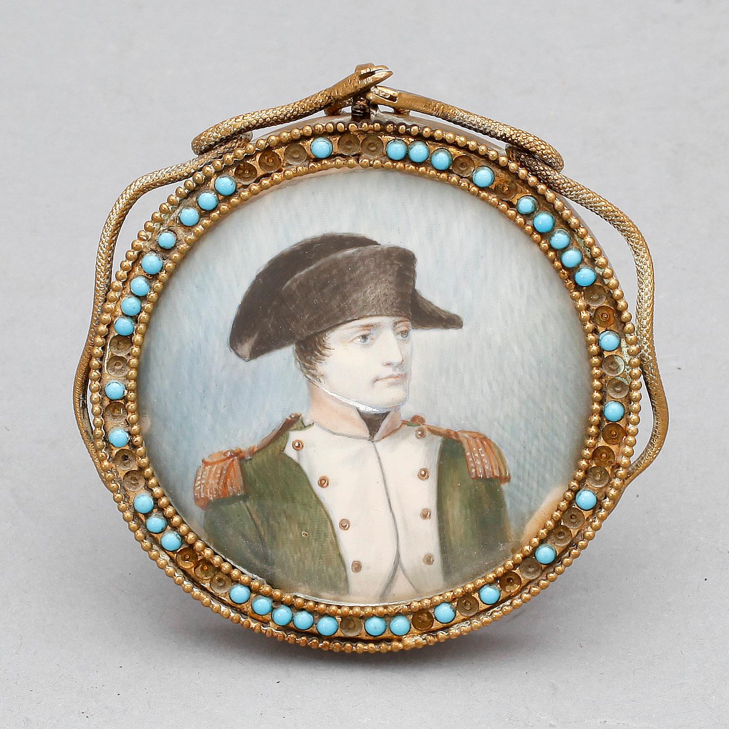 MINIATYRMÅLNING, på ben, okänd konstnär, ej signerad, 1800-tal.