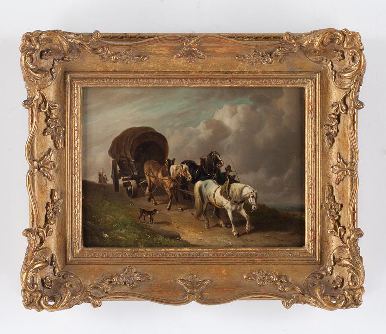 ANTHONY DE BREE, olja på pannå, signerad.