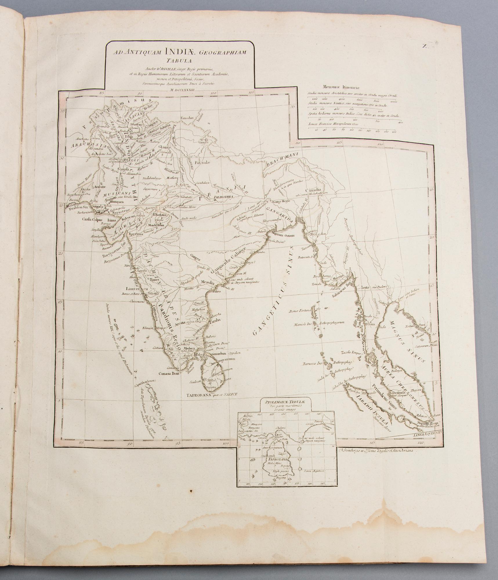 ATLAS, Antiqvvs Danvillianvs Conspectvs Tabvlarvm Geographicarvm, Norimbergae 1784.