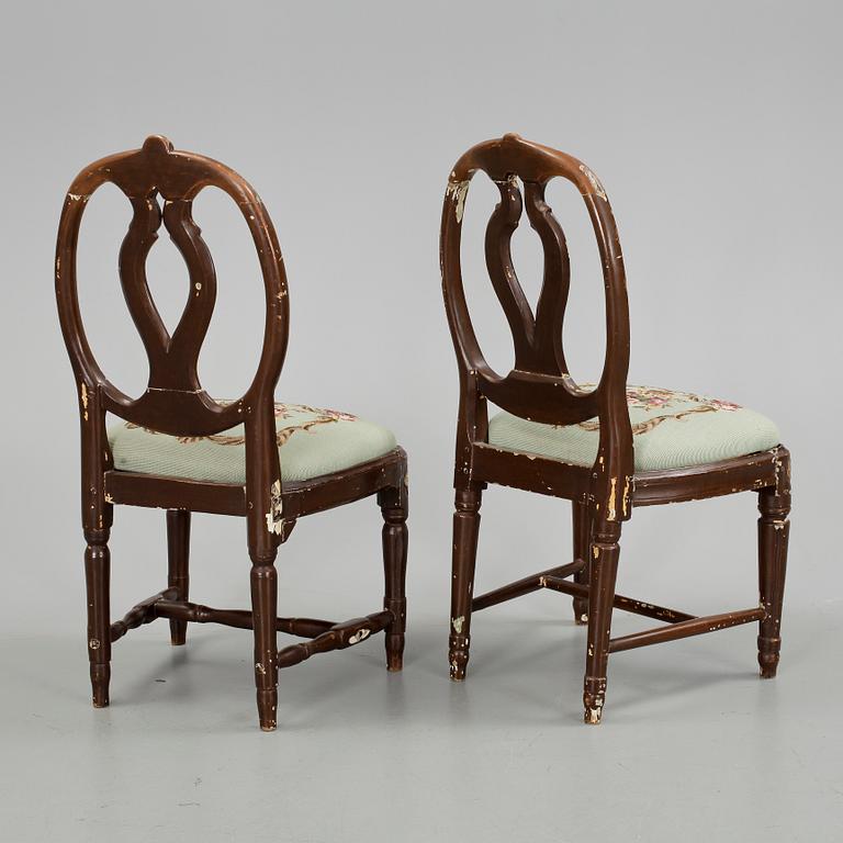 STOLAR, 2 st, gustavianska, 1700/1800-tal.