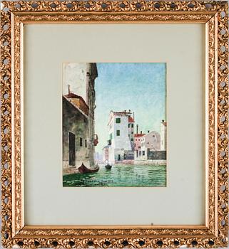 Hjalmar Falk · HJALMAR FALK, gouache, sign o dat Venedig 1899.