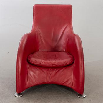 GERARD VAN DER BERG, fåtölj med fotpall, "Loge", Montis, Holland.