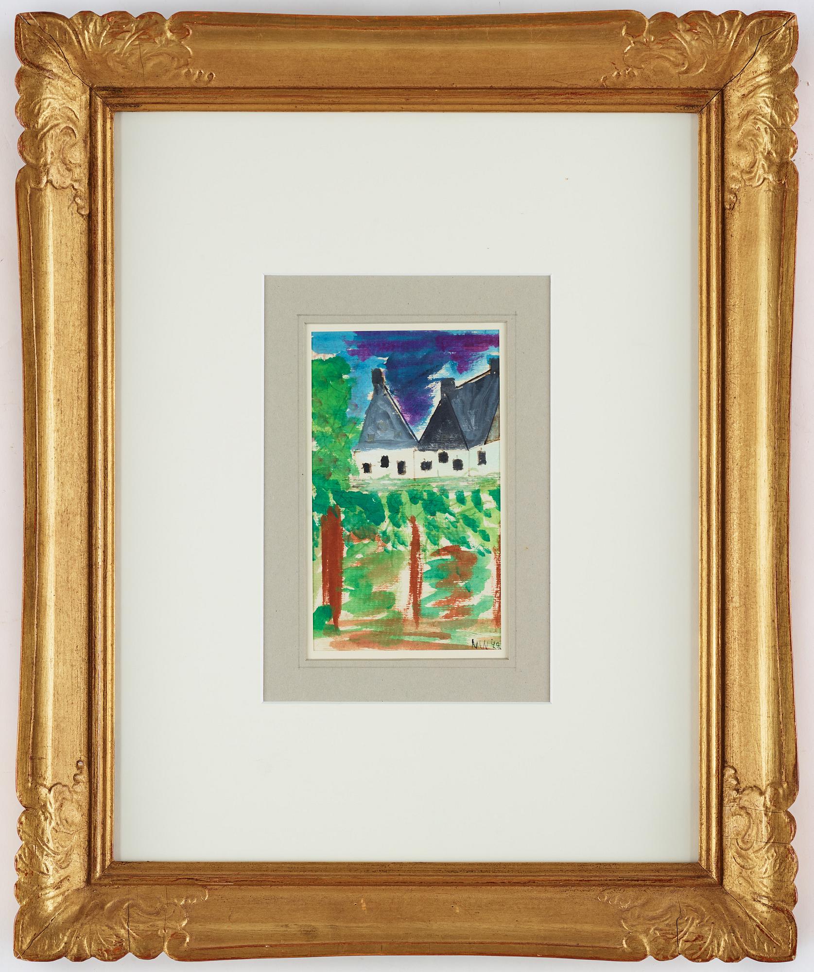Nell Walden, watercolour on paper, signed and dated-72.
