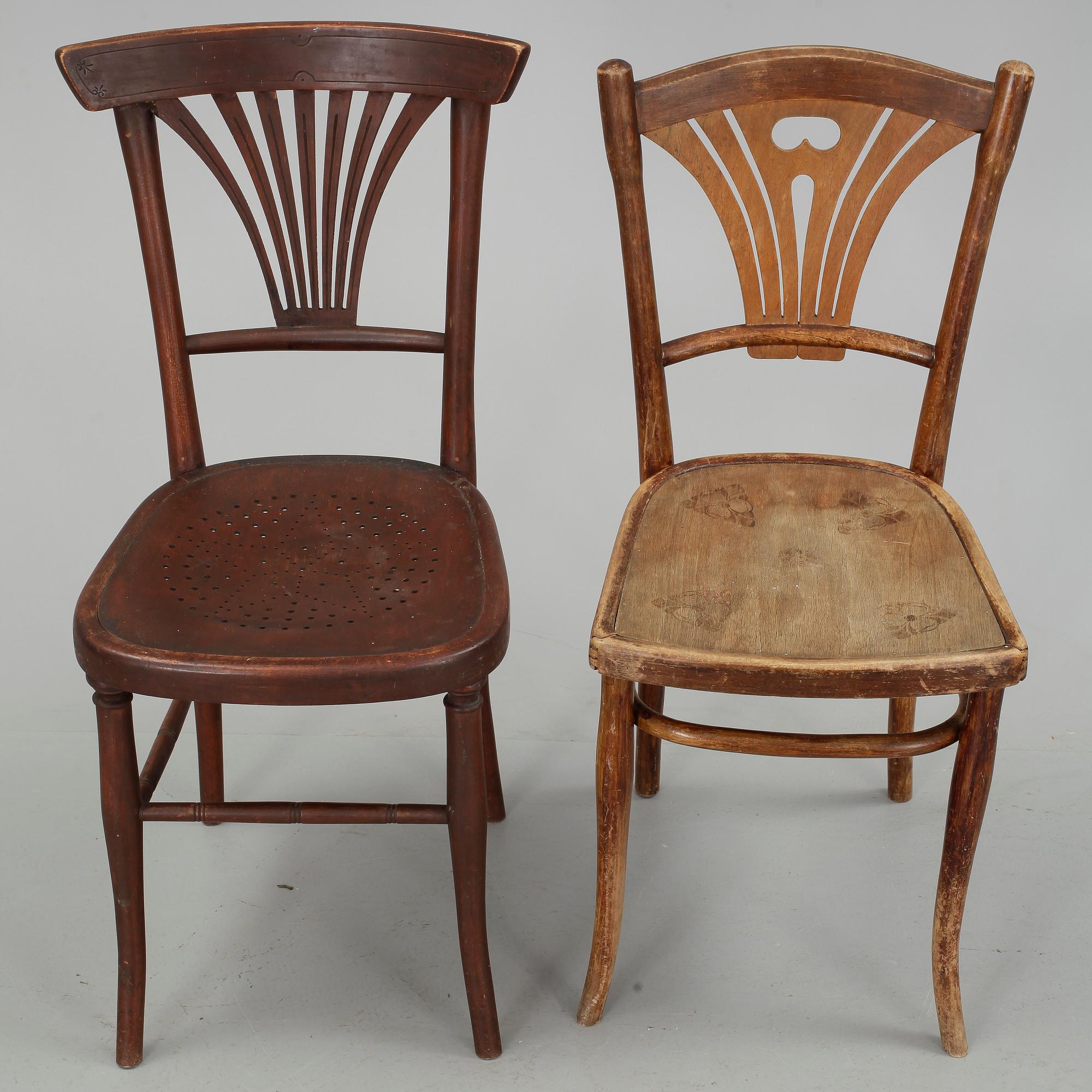STOLAR, 3 st, Thonet, sekelskiftet 1800/2900.
