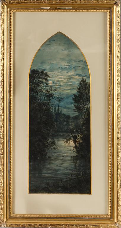 OKÄND KONSTNÄR, akvarell, signerad Jackson, England, 1800-tal.