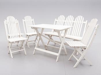 TRÄDGÅRDSMÖBLER, 6 delar, 1900-talets första hälft.