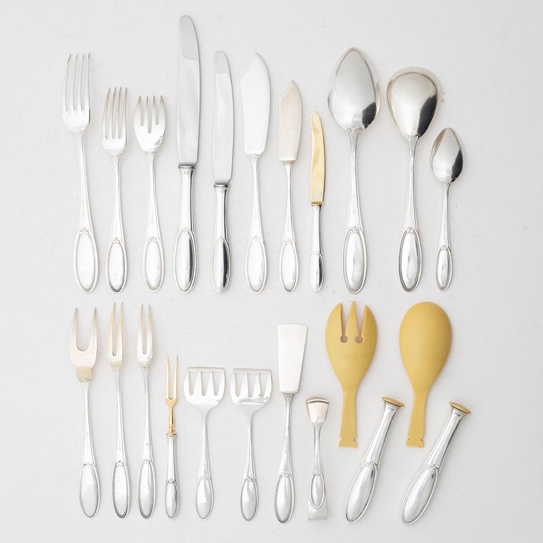 Bestickuppsättning, 89 delar, nysilver, Wellner Silber, August Wellner & Söhne, Tyskland, 1900-tal.