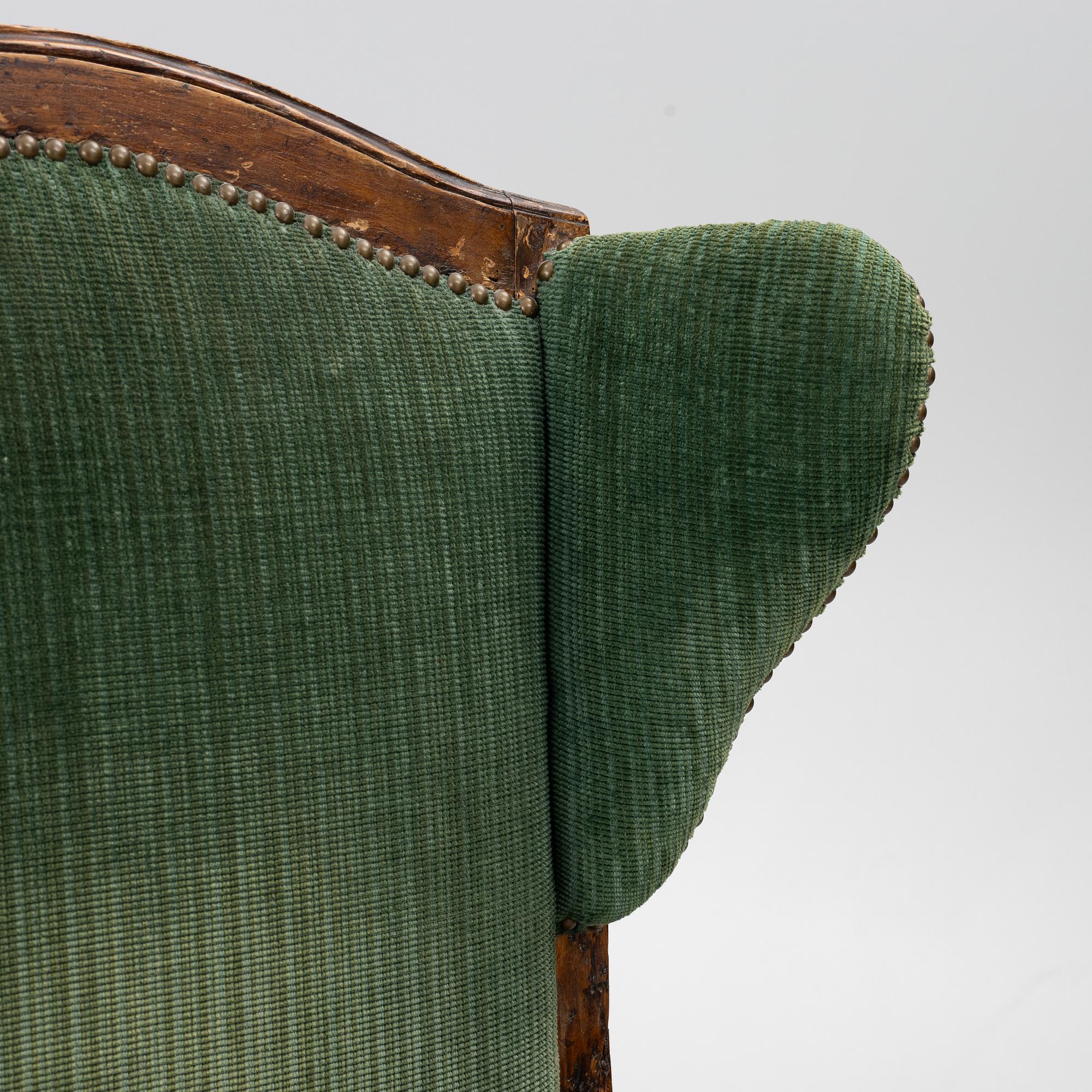 Wingback armchair, 18th century.