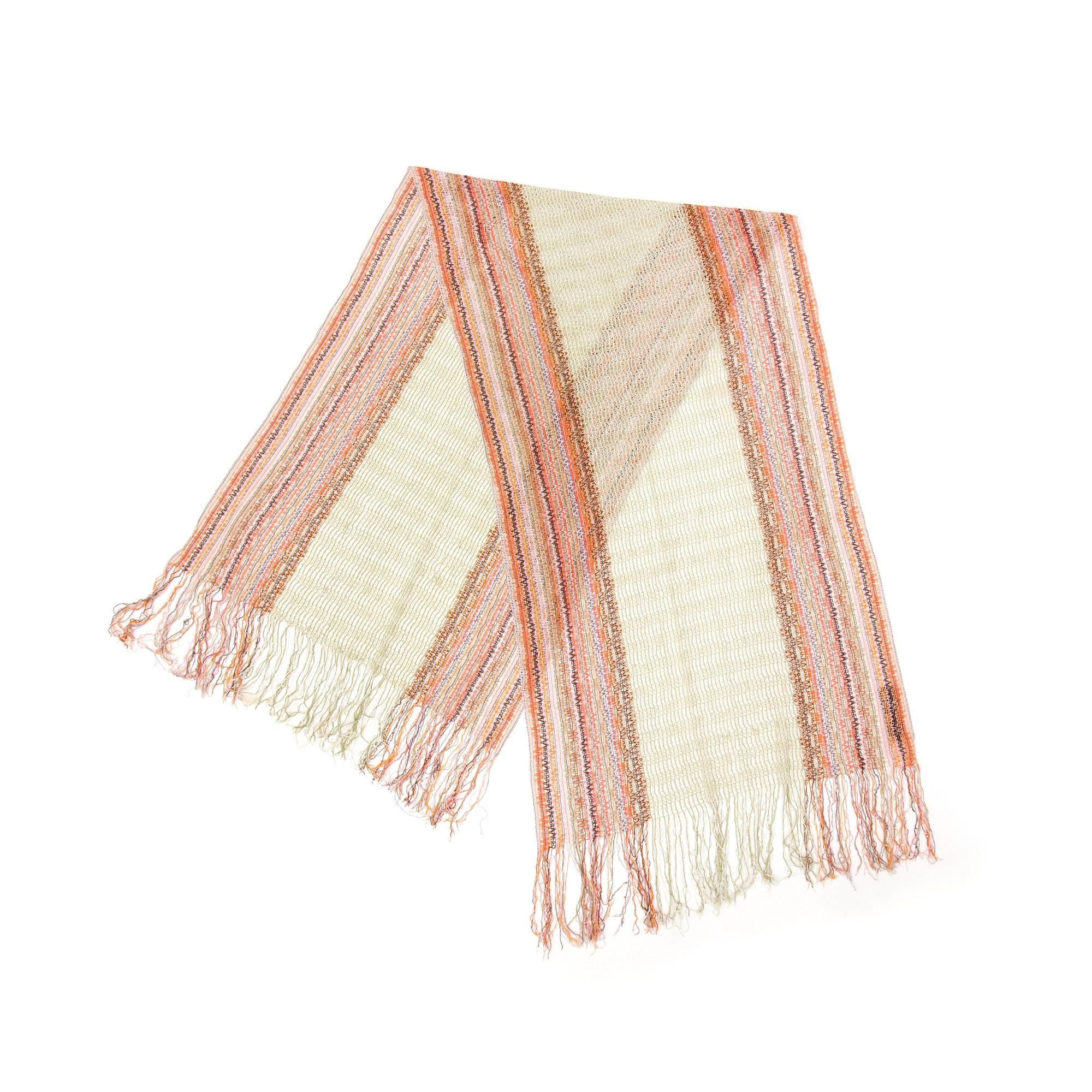 MISSONI, a light green shawl.