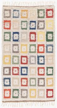 Ingrid Hellman-Knafve, Attributed to, matte, relief rya, approx. 170 x 93 cm.