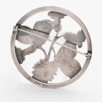 Georg Jensen, & Wendel, Brosch nr 283 sterlingsilver, Danmark.
