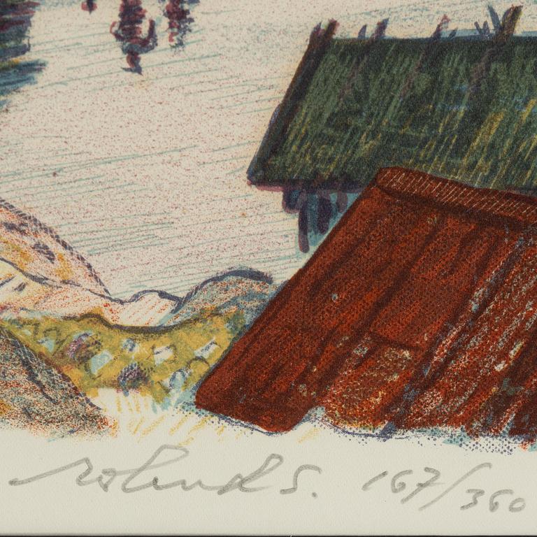 Roland Svensson, lithograph in colours, signed 167/360.