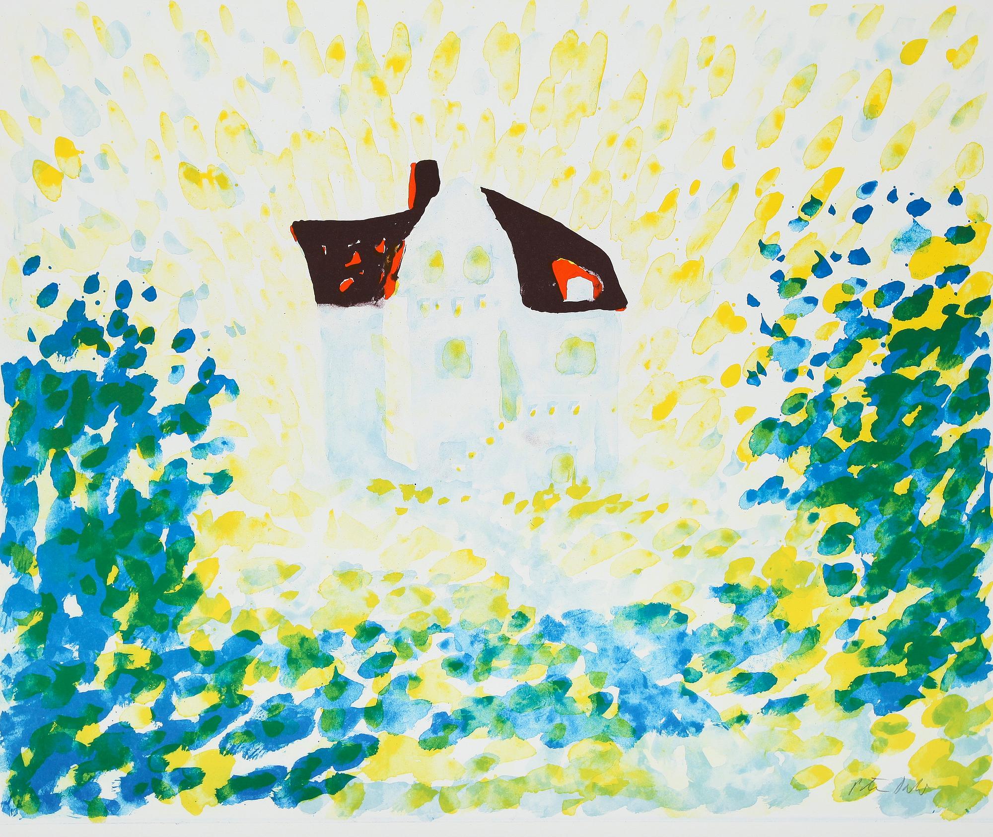 PETER DAHL, färglitografi, signerad.