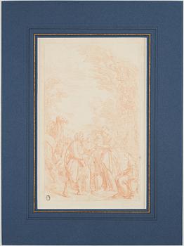 ITALIAN SCHOOL 18TH CENTURY, unsigned. Red crayon, image: 30 x 18 cm.