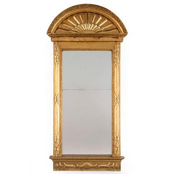 MIRROR, Empire, marked Carl Gustaf Fyrwald, active 1776-1816. Stockholm hallmark.