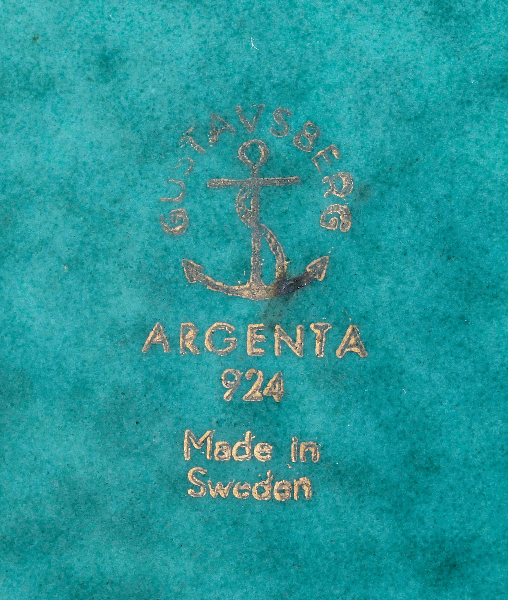 PARTI ARGENTA, 9 delar, stengods, Wilhelm Kåge, Gustavsberg.