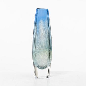 Sven Palmqvist, a "Kraka" glass vase, Orrefors, signed.