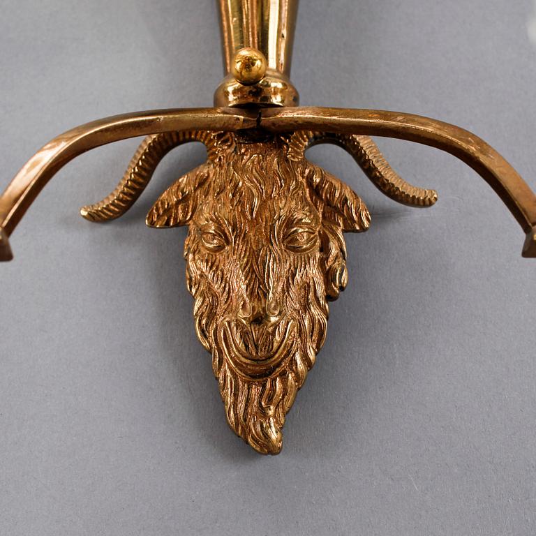 VÄGGLYSTRAR, ett par, empirestil, 1900-talets första hälft.