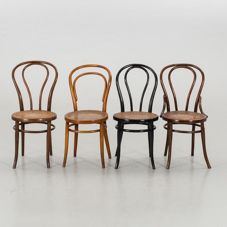 A SET OF 4 SIMILAR THONET CHAIRS.