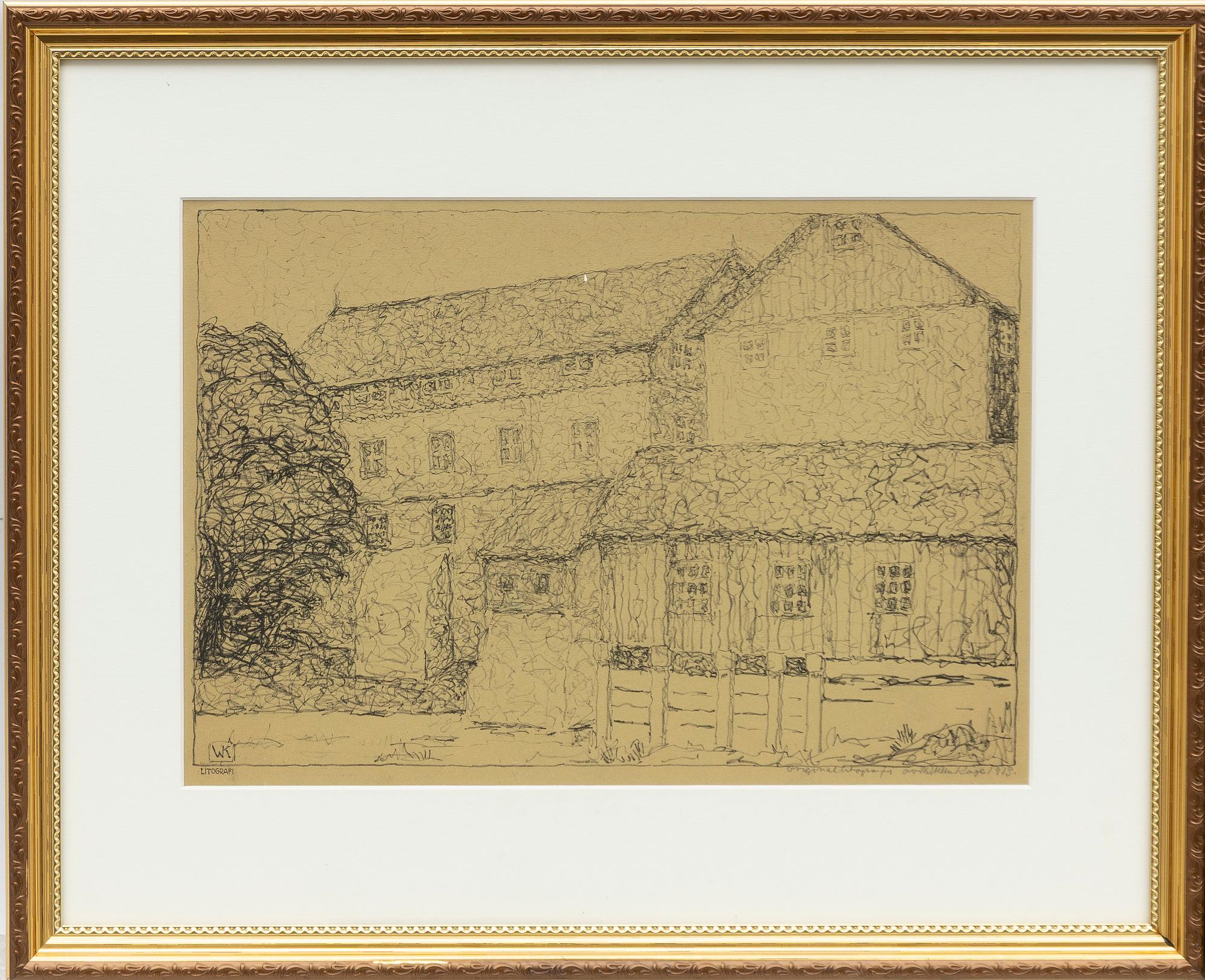 Wilhelm Kåge, Winter Landscape and Building.