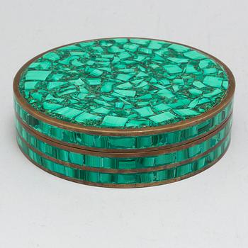 ASK, malakit och mässing, art déco, 1930-tal.