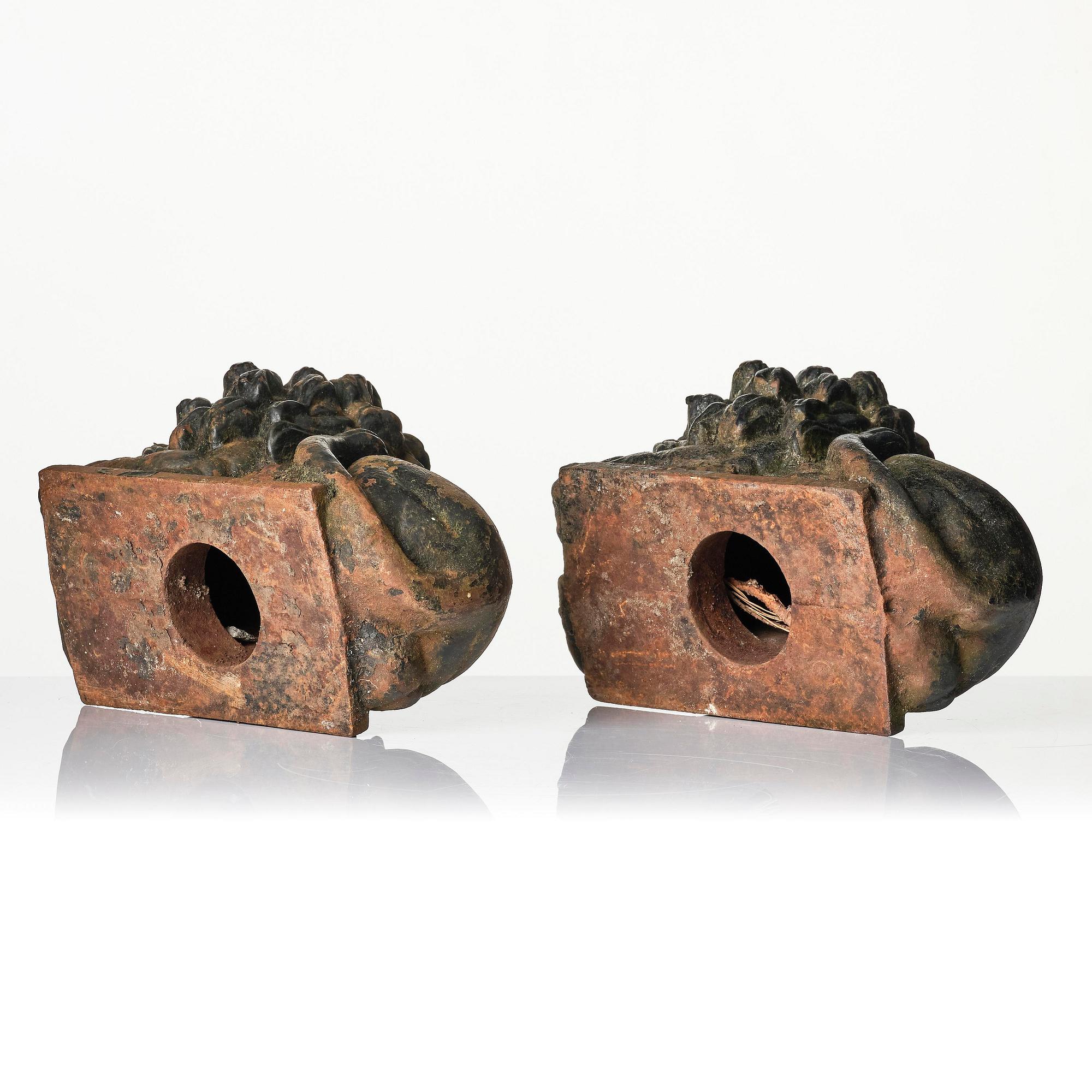 Anna Petrus, a pair of cast iron water spouts, Näfveqvarns bruk, Swedish Grace.