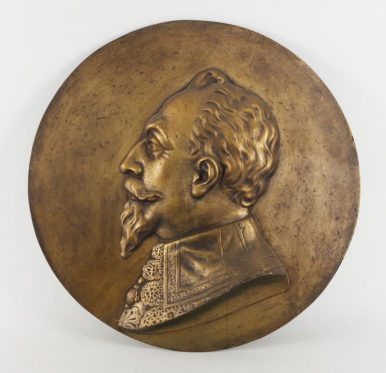 VÄGGRELIEF, Gustaf II Adolf.