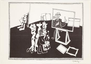 LARS HILLERSBERG, mapp, 8 st, alla signerade i blyerts. "Posthum Modernism".