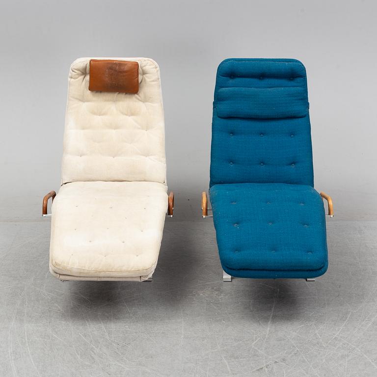 Dux design office, a pair of 'Fenix' lounge chairs, Dux AB, 1967-68.