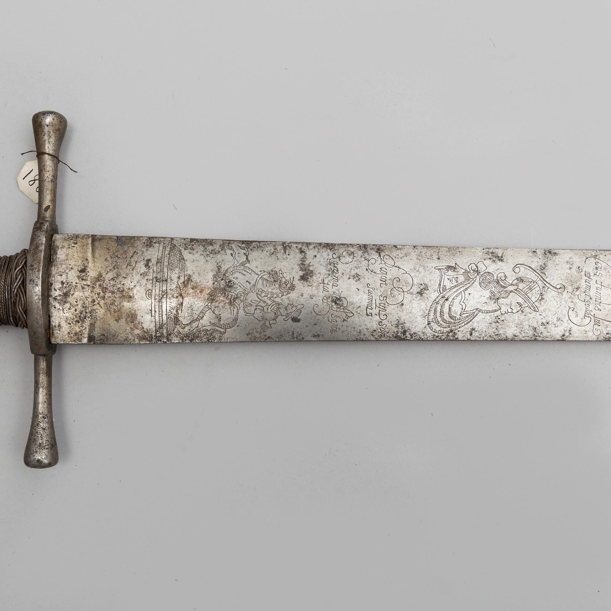 SLAGSVÄRD, Holland/Tyskland, med klinga från 1640-talet.