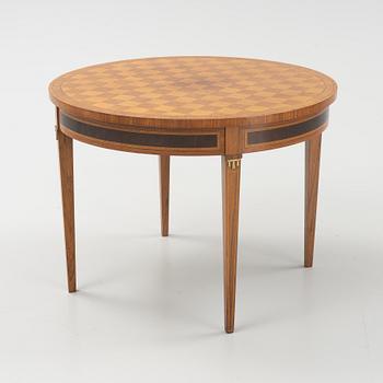 A mahogany and rosewood veneered Gustavisn style coffee table, mid 20th Century.