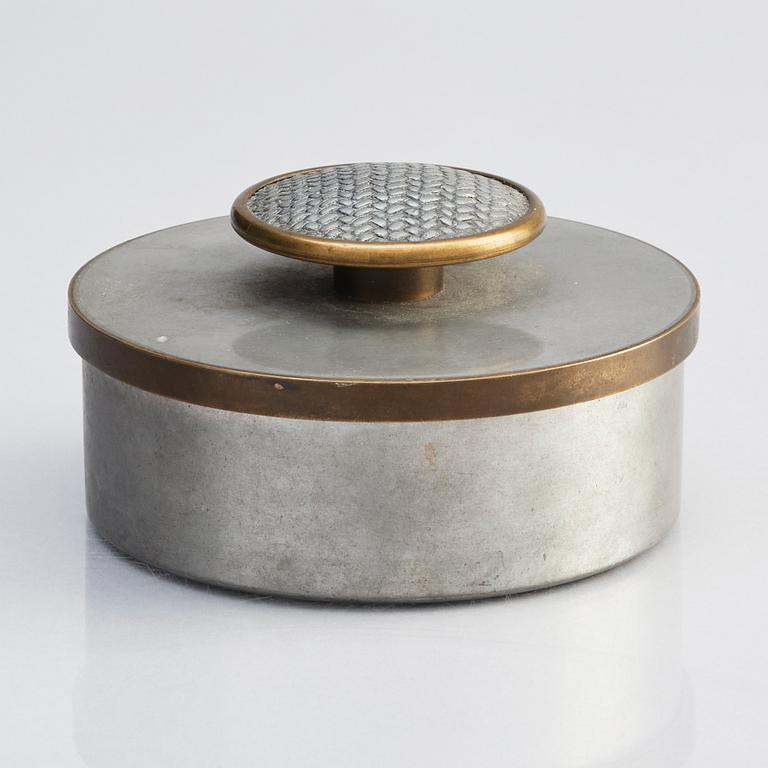 Björn Trägårdh, a pewter and brass box, Svenskt Tenn, Stockholm 1958.