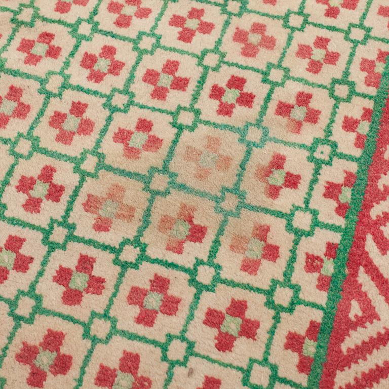 MATTO, a semi-antique/old Baotou, China, ca 169,5 x 87,5 cm (as well as 1 cm flat weave at the ends).