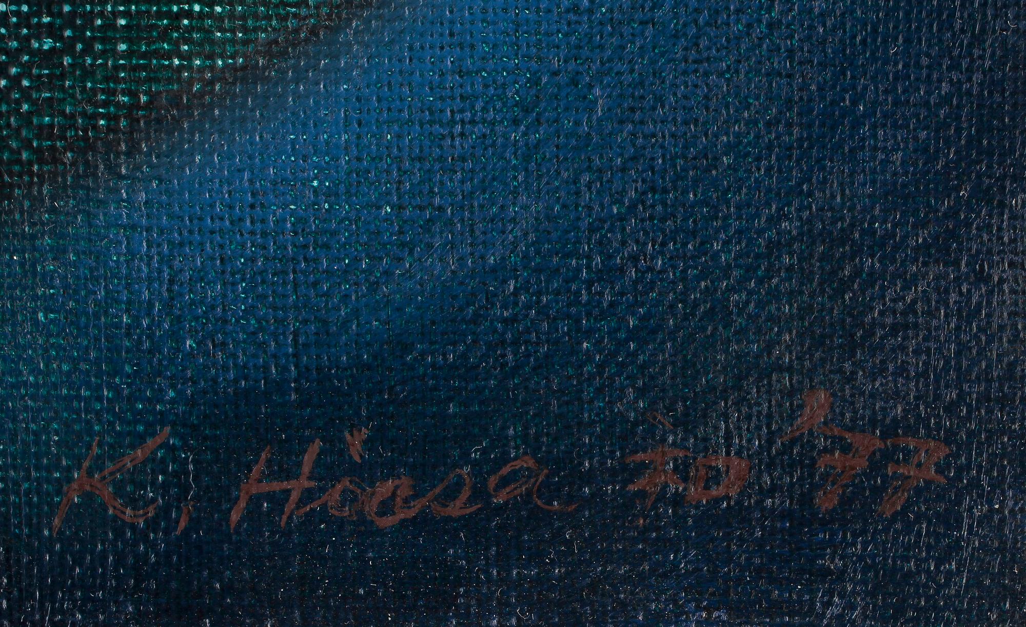 KAZUMI HIASSA, oljemålningar, 2 st, otydligt signerad.