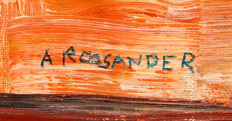Armand Rossander, olja på pannå, signerad.