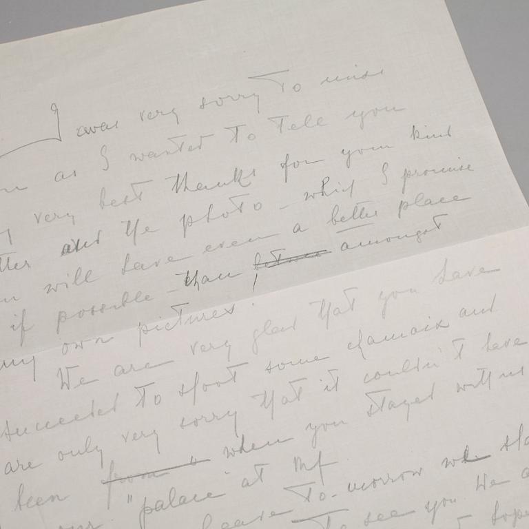 KUNGLIGA BREV, 2 st, Arvprins Gustaf Adolf av Sverige resp Prins Gottfried Hohenlohe-Schillingsfürst. Dec 1930.
