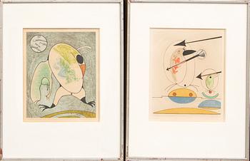 Max Ernst,  a set of eight etchings with collage signed and numbered 31/100.