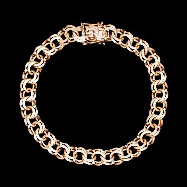 ARMBAND, 18k guld. Vikt ca 19 g. 1900-talets andra hälft.