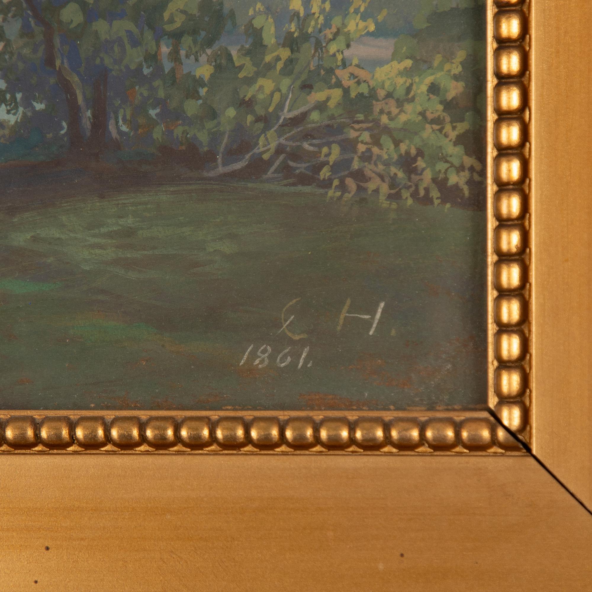 Svensk konstnär, 1800-tal, Vy mot Stockholm/I Stockholms utkanter, ett par.