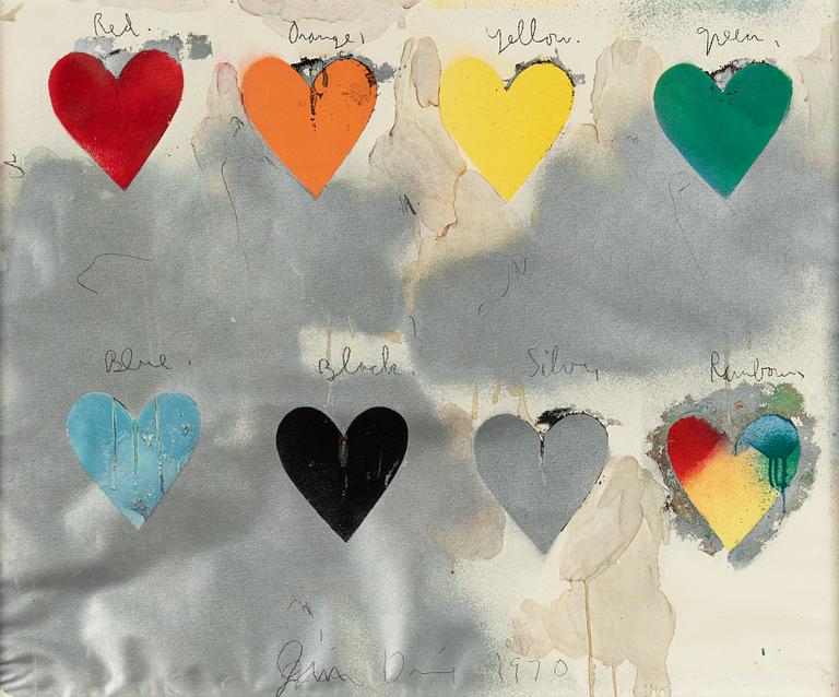 Jim Dine, "Eight Hearts".