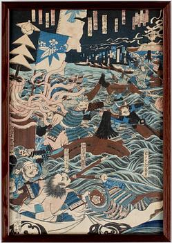 TRÄSNITT, 3 st, Japan, 1800-tal.