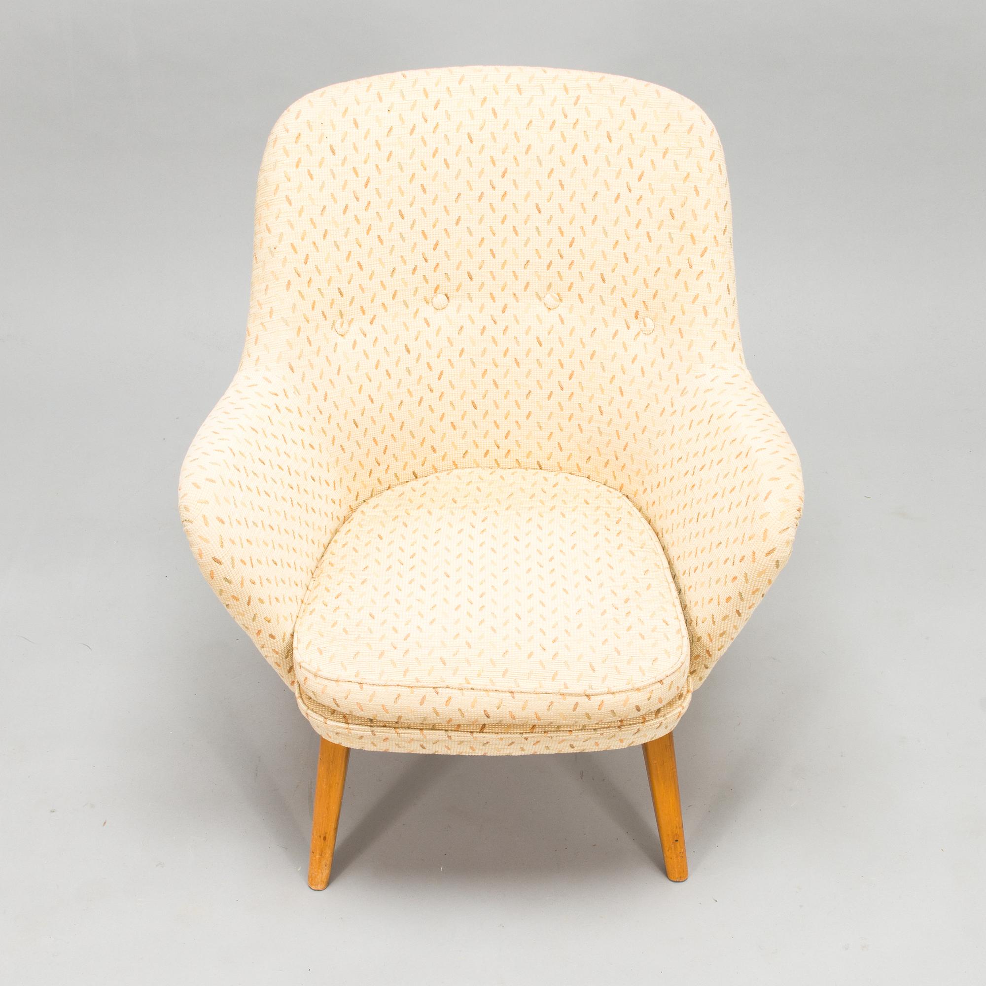 Carl Gustaf Hiort af Ornäs, fåtölj, "Pedro", för Puunveisto Oy - Träsnideri Ab, 1950-tal.