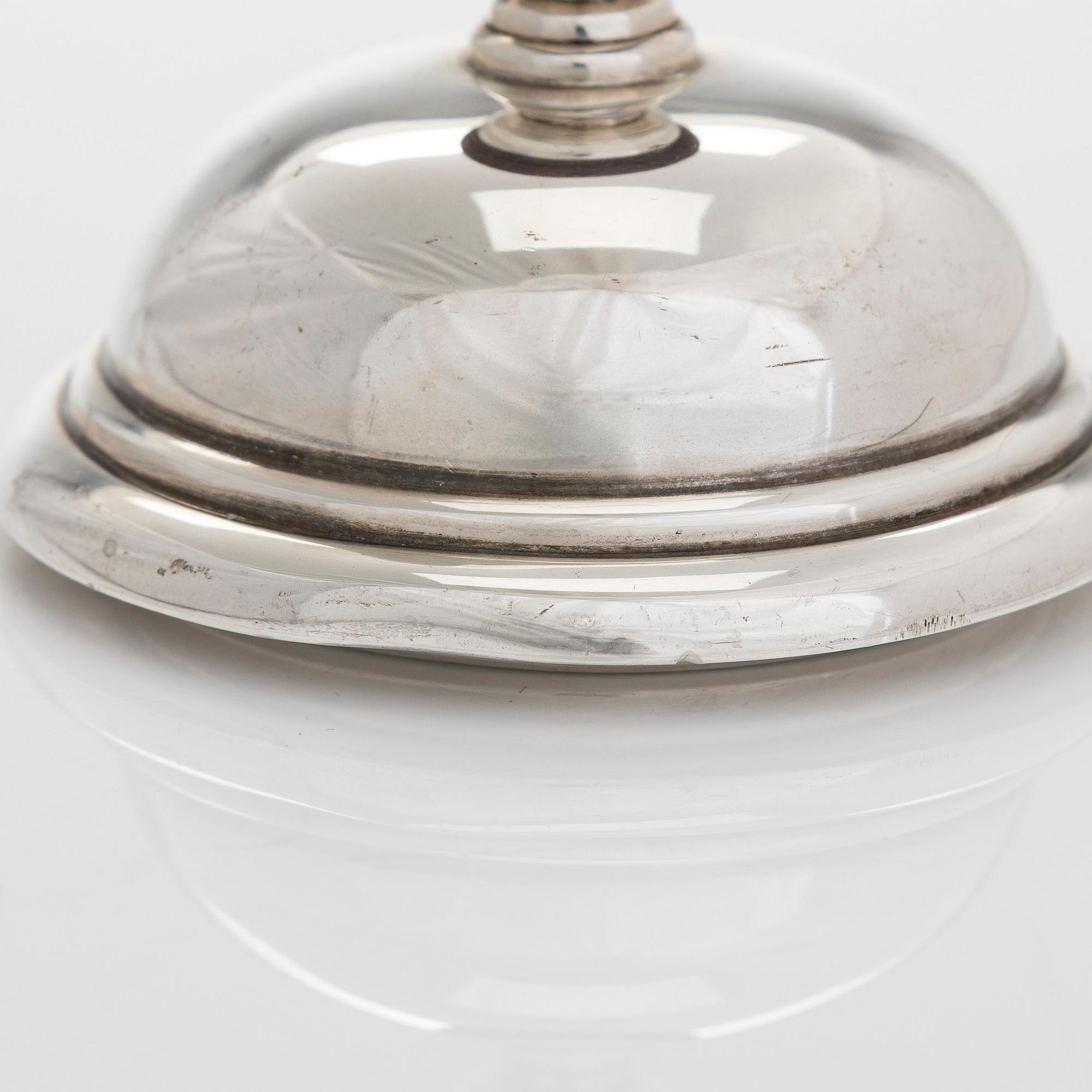 A 4-piece Mexican sterling silver tea set, mid-20th century.
