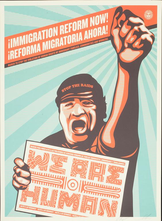 SHEPARD "OBEY" FAIREY och ERNESTO YERENA, litografi, signerad o daterad -09.