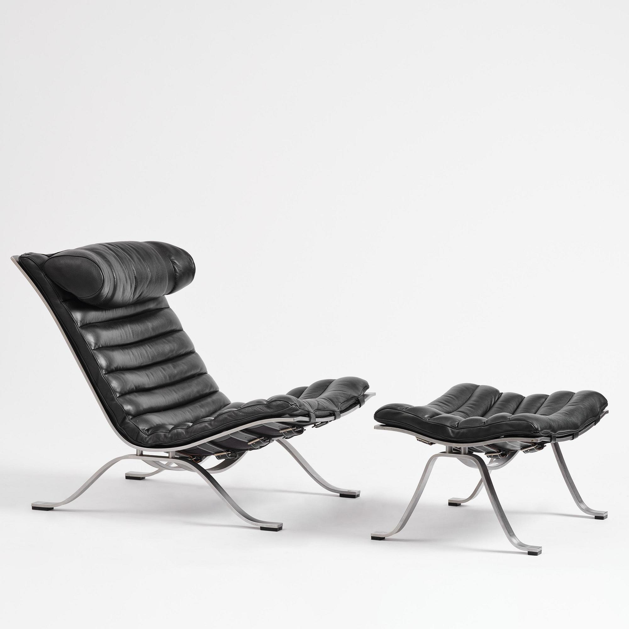 Arne Norell, an "Ari" armchair with ottoman, Norell Möbel, Aneby.