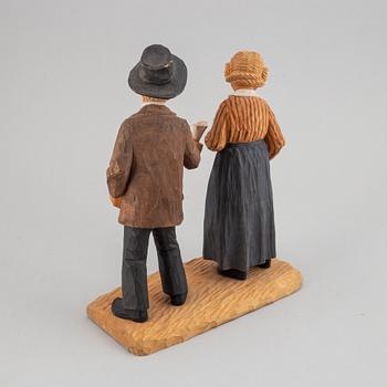 HERMAN ROSELL, sculpture, wood, signed and dated 1954.