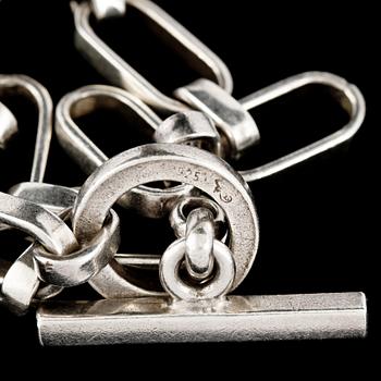 ARMLÄNK, silver. Vikt 32,0 g.