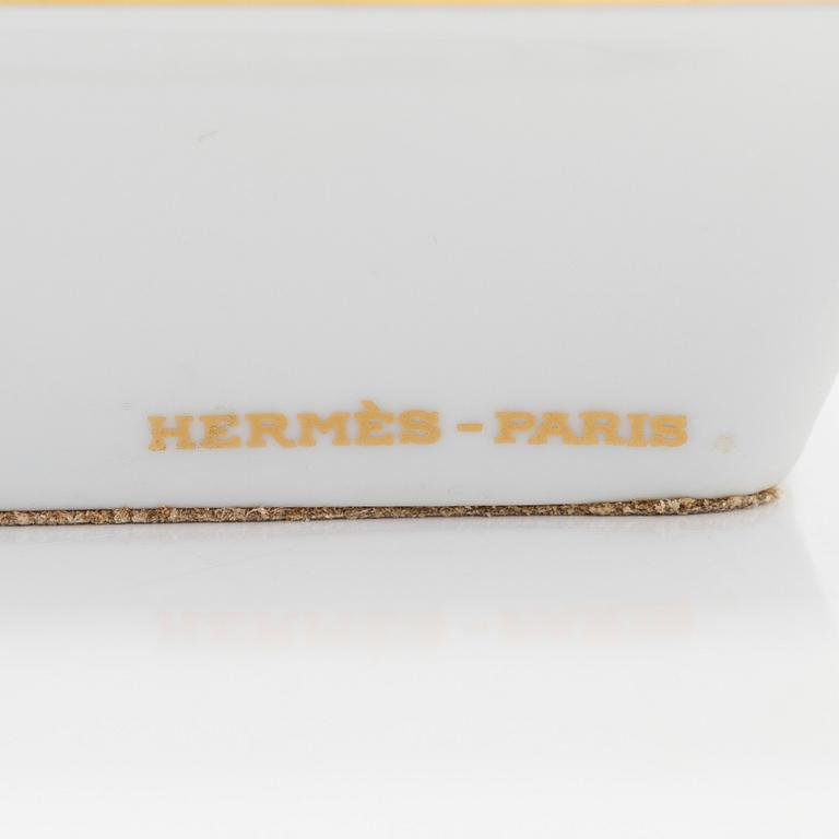 Hermès, a porcelain ashtray, France.